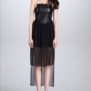 Boundary women’s black sleeveless high/low dress size small